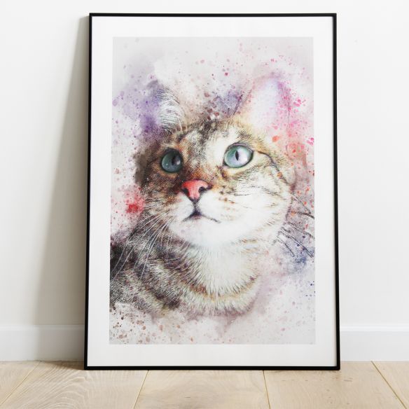 Portrait femme art coloré poster