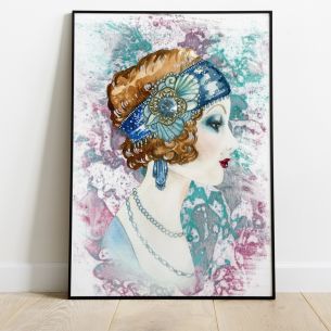 Portrait art déco poster