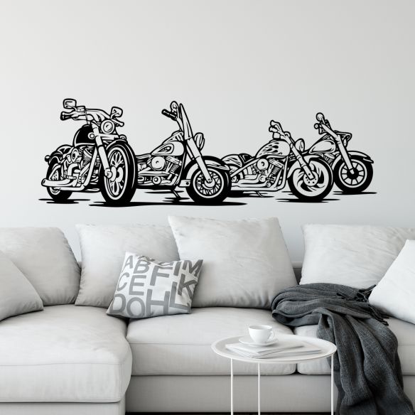 Stickers moto bikers choppers. Stickers muraux déco