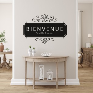 Stickers famille bienvenue personnalisé 2