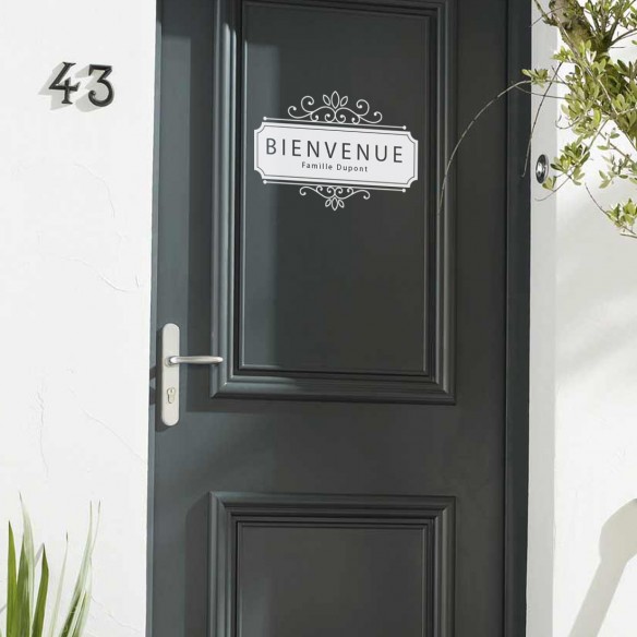 Stickers porte bienvenue