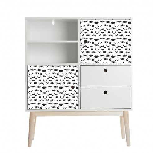 Film adhésif vinyle œils et cils design