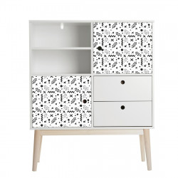 Film adhésif vinyle  motifs design noir et blanc