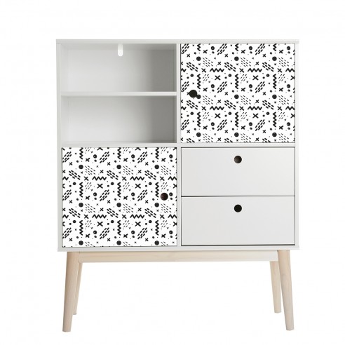 Film adhésif vinyle motifs design noir et blanc