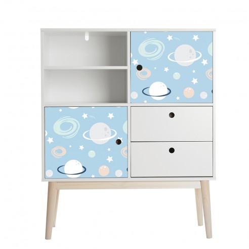 Film adhésif vinyle planètes espace