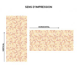 Film adhésif vinyle pois rouge orange 2
