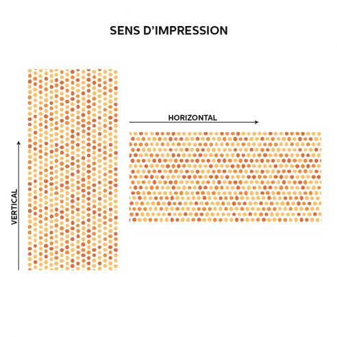 Film adhésif vinyle pois rouge orange