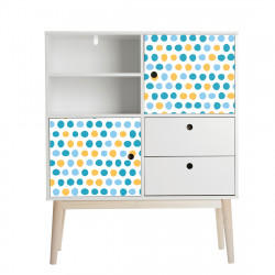Film adhésif vinyle pois multicolor