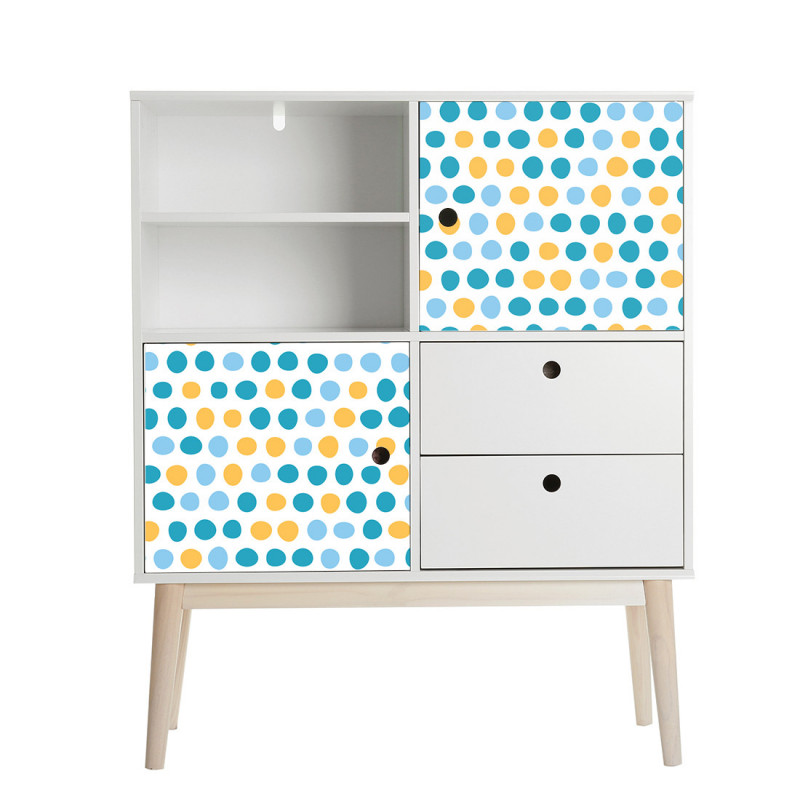 Film adhésif vinyle pois multicolor