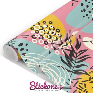 Film adhésif vinyle déco florale