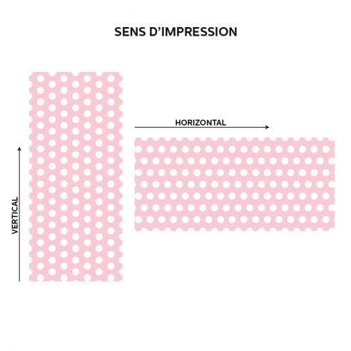 Film adhésif vinylepois blanc sur fond rose