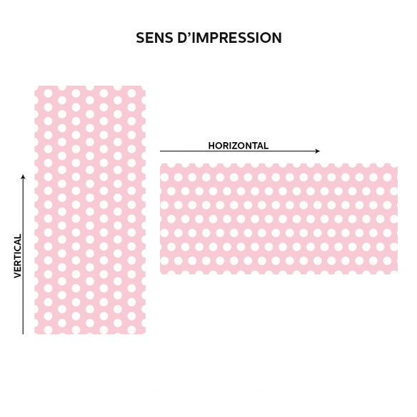 Film adhésif vinylepois blanc sur fond rose