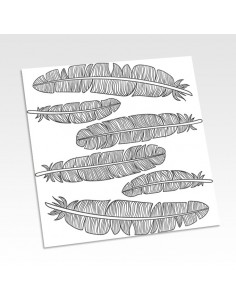 Planche stickers plumes
