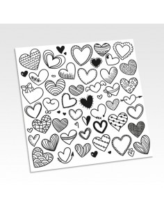 Planche stickers coeurs
