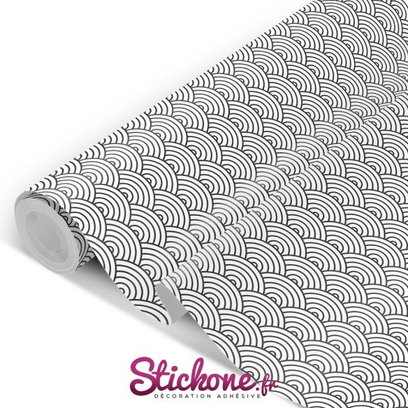 Film adhésif vinyle design ronds écailles