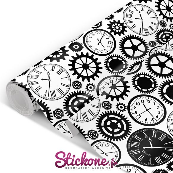 Film adhésif vinyle horloge mécanisme