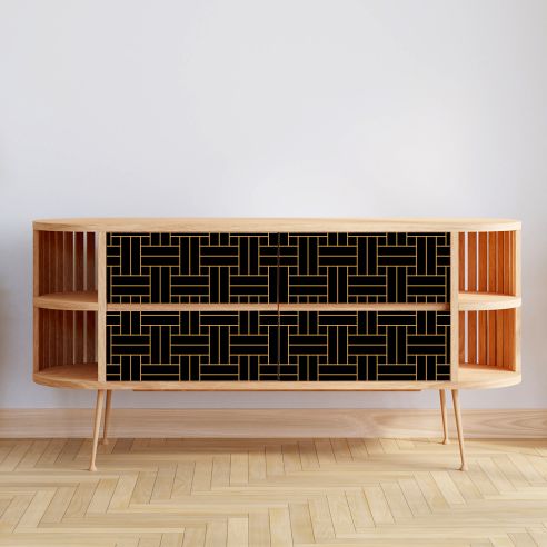 Film adhésif vinyle noir art deco