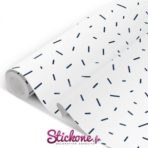 Film adhésif vinyle motifs bâtons noirs