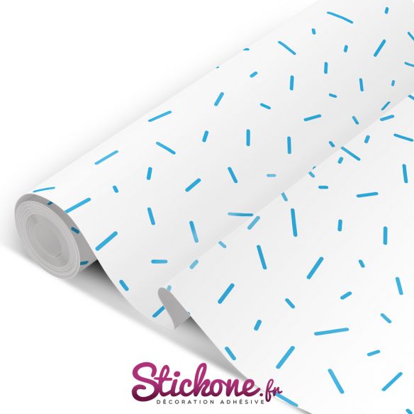Film adhésif vinyle bâtons bleus