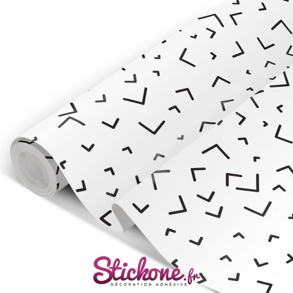 Film adhésif vinyle motifs noirs