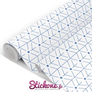 Film adhésif motifs géométriques bleus