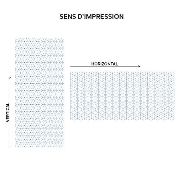 Film adhésif motifs géométriques bleus