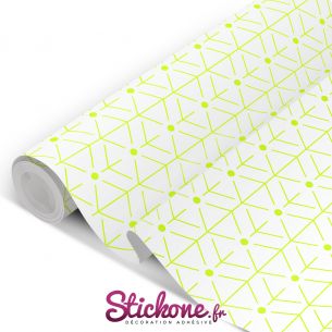 Film adhésif motifs géométriques vert acide