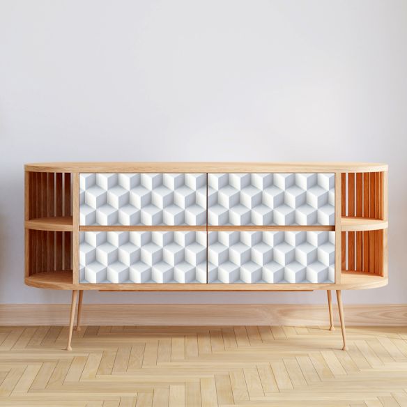 Film adhésif vinyle cubes 3D