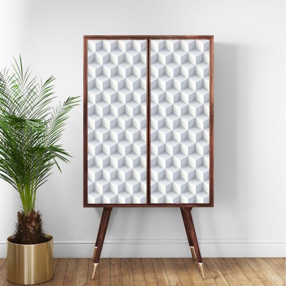 Film adhésif vinyle cubes 3D