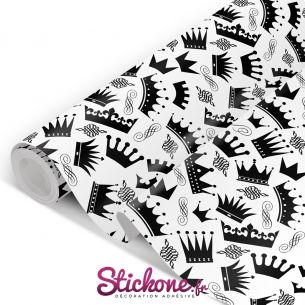 Film adhésif vinyle motifs couronnes