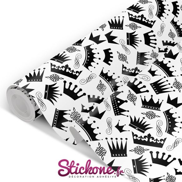 Film adhésif vinyle motifs couronnes