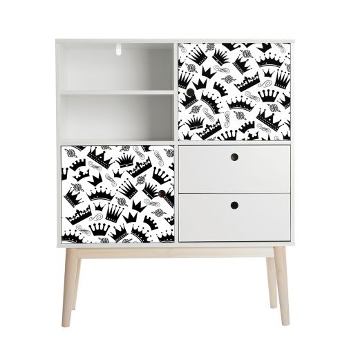 Film adhésif vinyle motifs couronnes