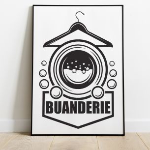 Affiche déco buanderie