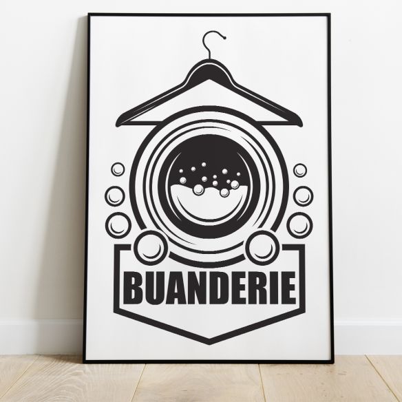 Affiche déco buanderie