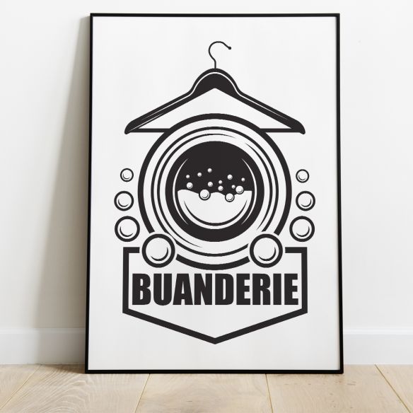 Affiche déco buanderie