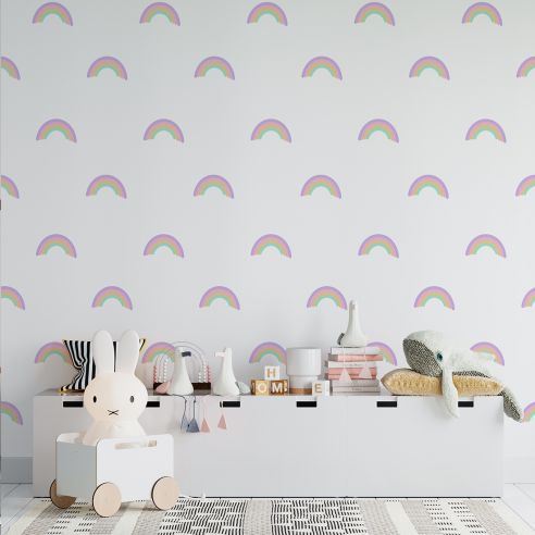 24 stickers arc-en-ciel pastel