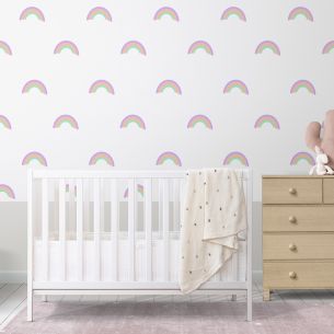24 stickers arc-en-ciel pastel