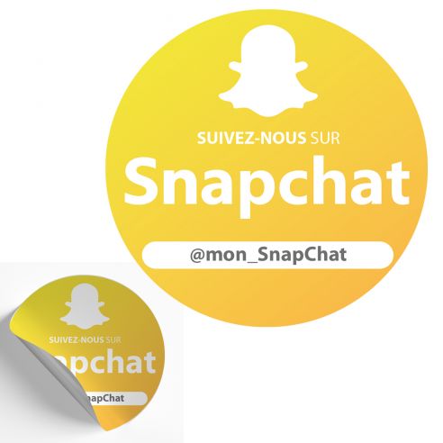 10 Stickers ronds Snapchat suivez-nous