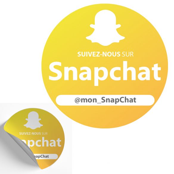 10 Stickers ronds Snapchat suivez-nous