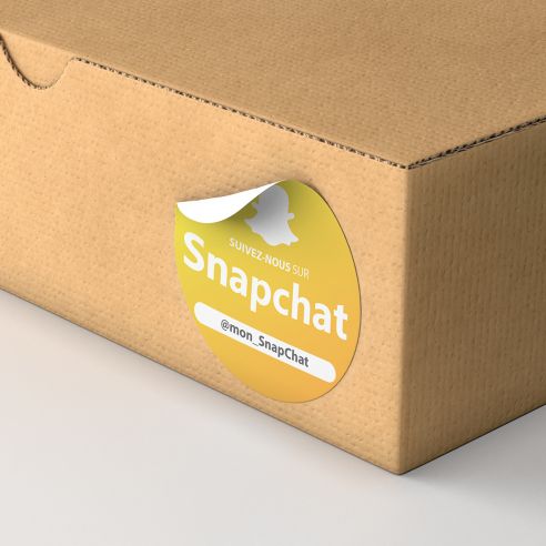 10 Stickers ronds Snapchat suivez-nous