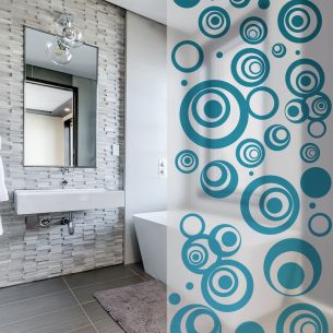 Adhésif dépoli ronds déco 2