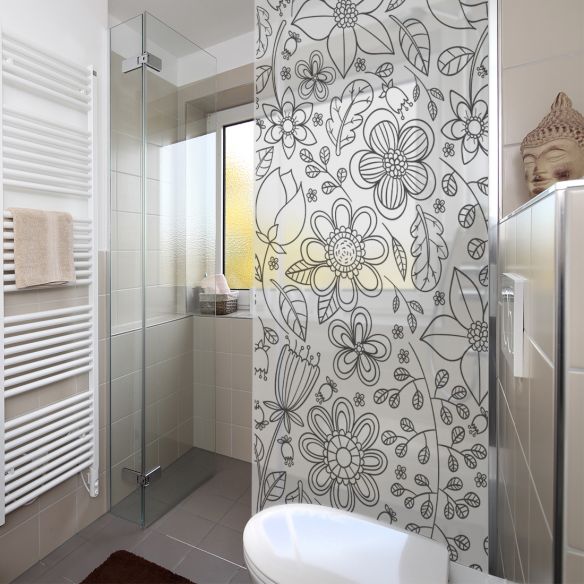 Adhésif dépoli floral