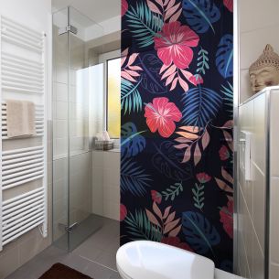 Adhésif dépoli déco florale