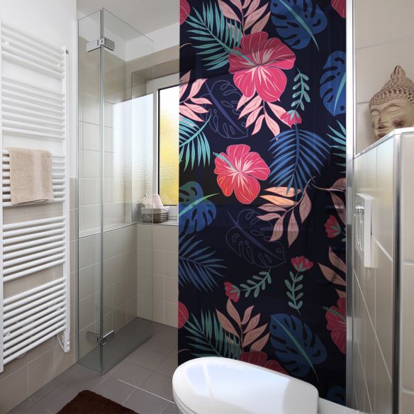 Adhésif dépoli déco florale