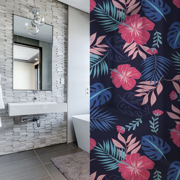 Adhésif dépoli déco florale