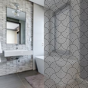 Adhésif dépoli ronds déco design