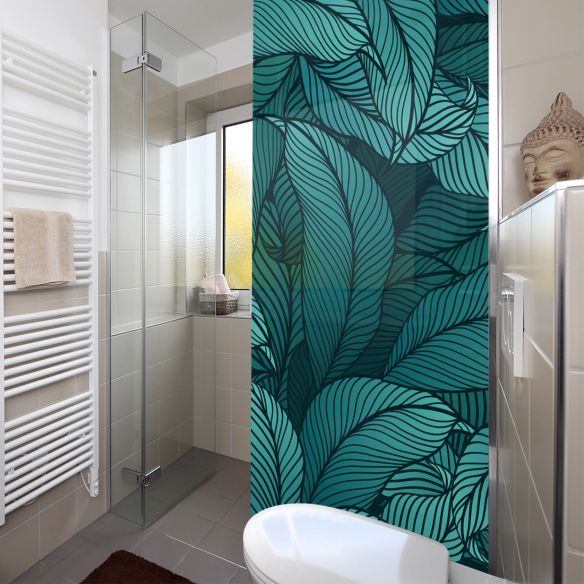 Adhésif dépoli design feuilles