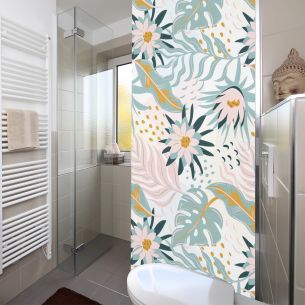 Adhésif dépoli design feuilles