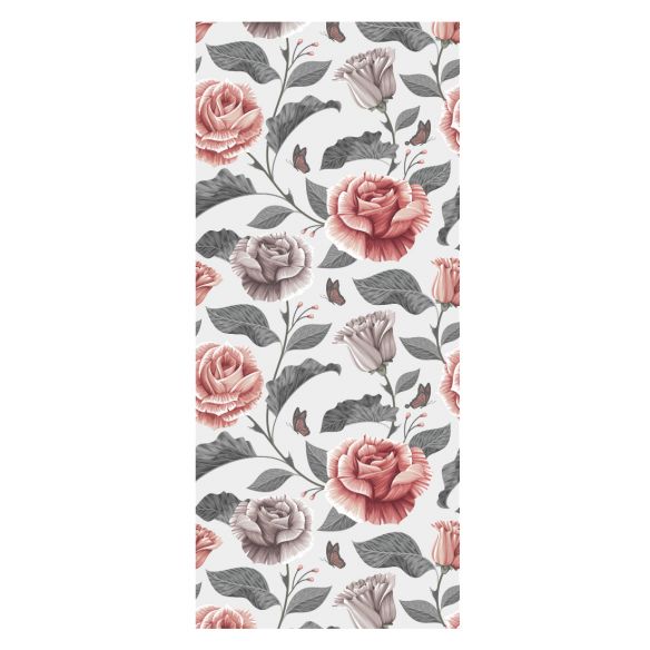 Adhésif dépoli fleurs roses