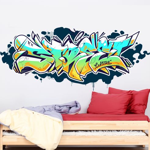 Sticker graffiti street